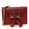 Soft Microguccissima Mini Emily Chain Shoulder Bag Rosso