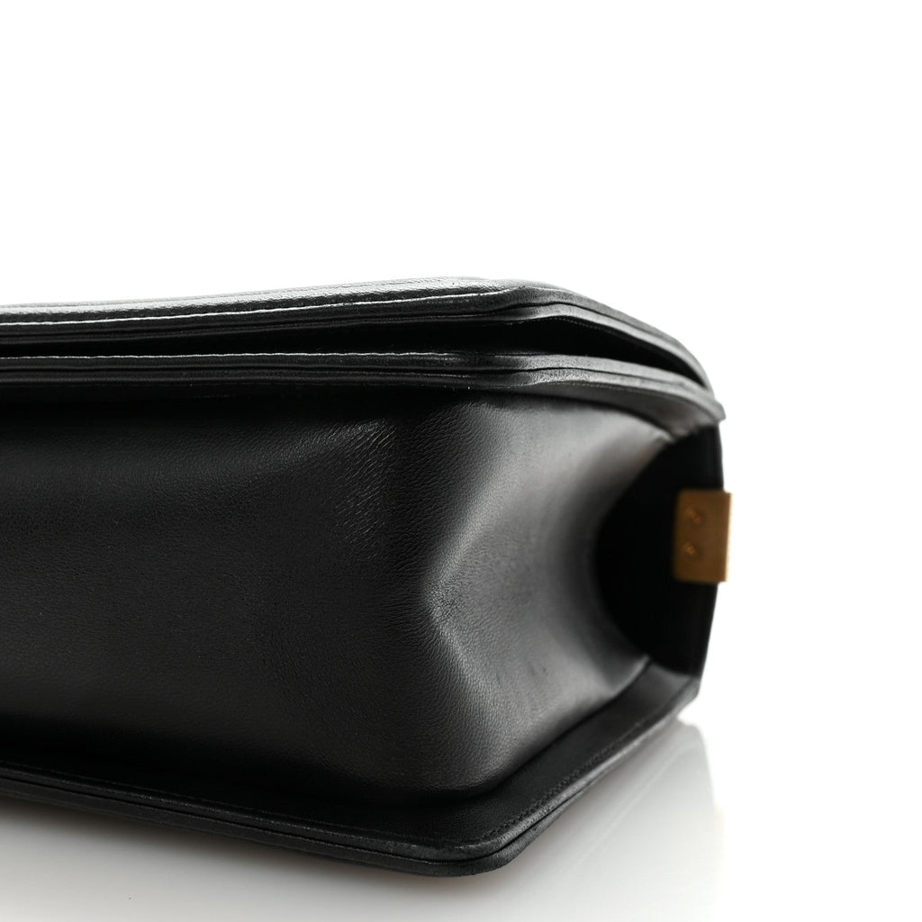 Lambskin Quilted New Medium Boy Flap Black