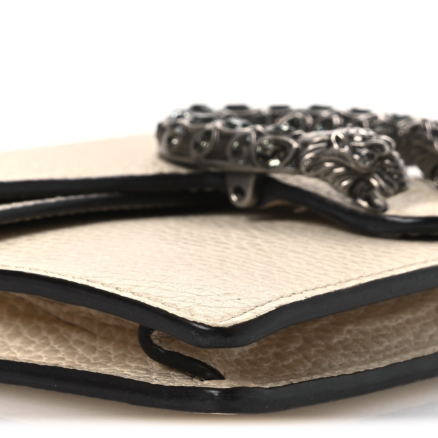 Dollar Calfskin Crystal Super Mini Dionysus Shoulder Bag Mystic White Black Diamond