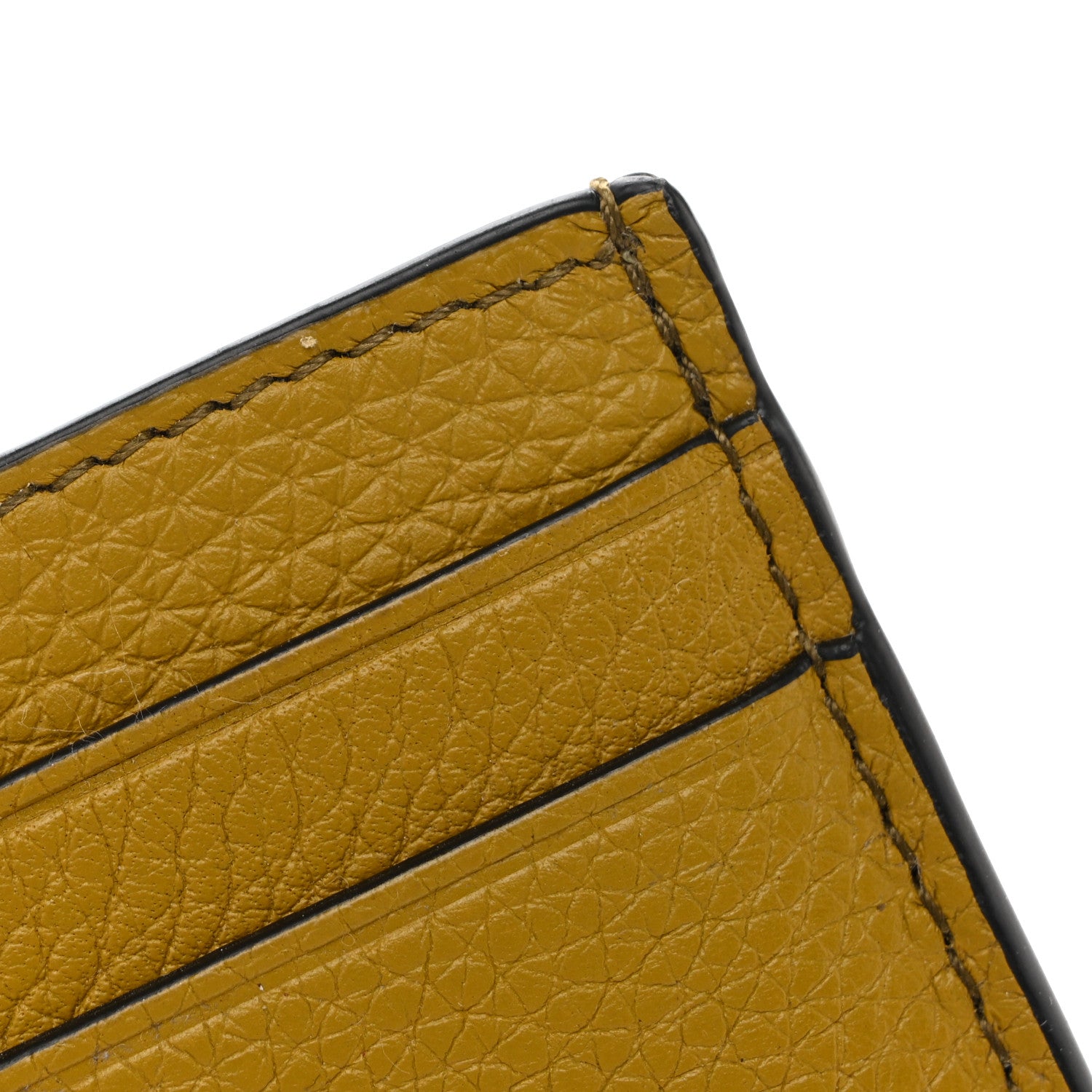 Grained Calfskin Signature Plain Card Holder