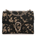 GG Supreme Monogram Arabesque Medium Dionysus Shoulder Bag Black