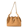 Suede Quilted Small Chanel 25 Handbag Beige