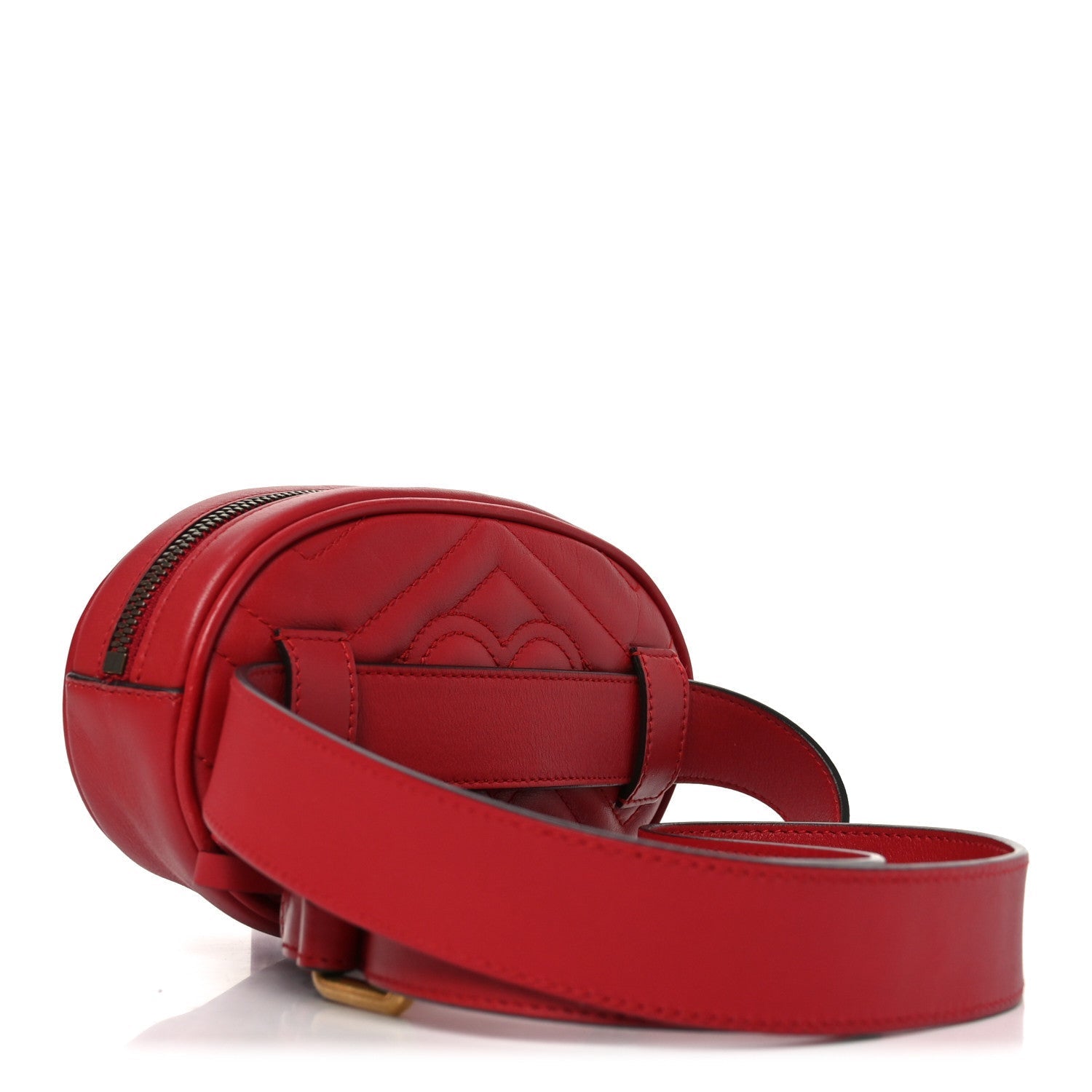 Calfskin Matelasse GG Marmont Belt Bag 105 42 Hibiscus Red