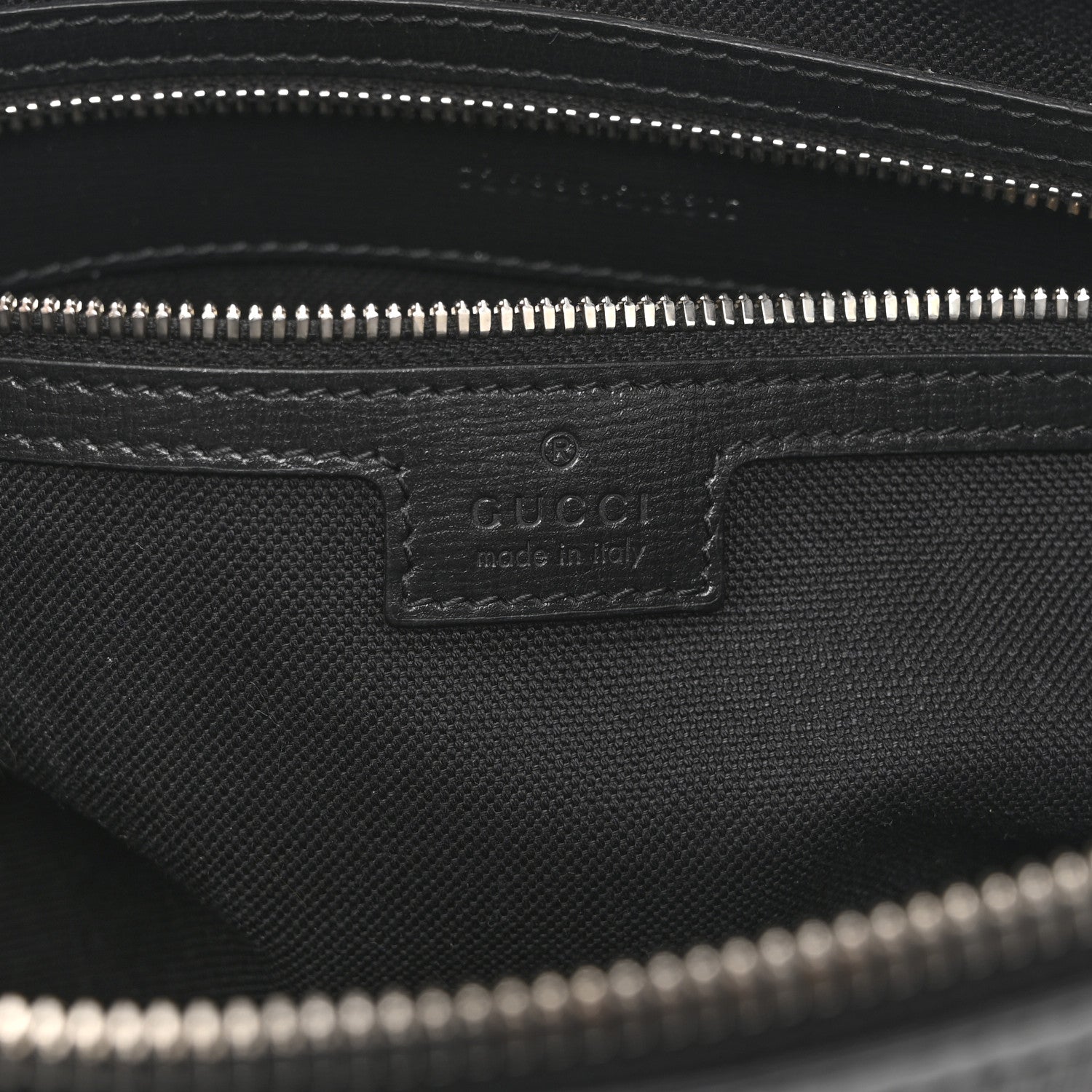 GG Supreme Monogram Azalea Calfskin Retro Interlocking G Wristlet Messenger Bag Black