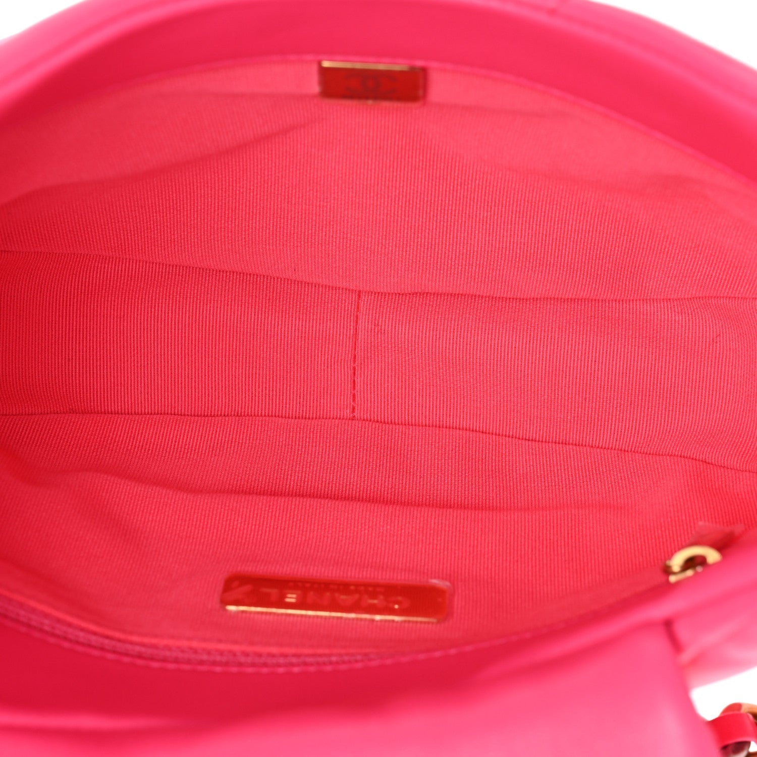 Lambskin Quilted Chanel 19 Hobo Pink