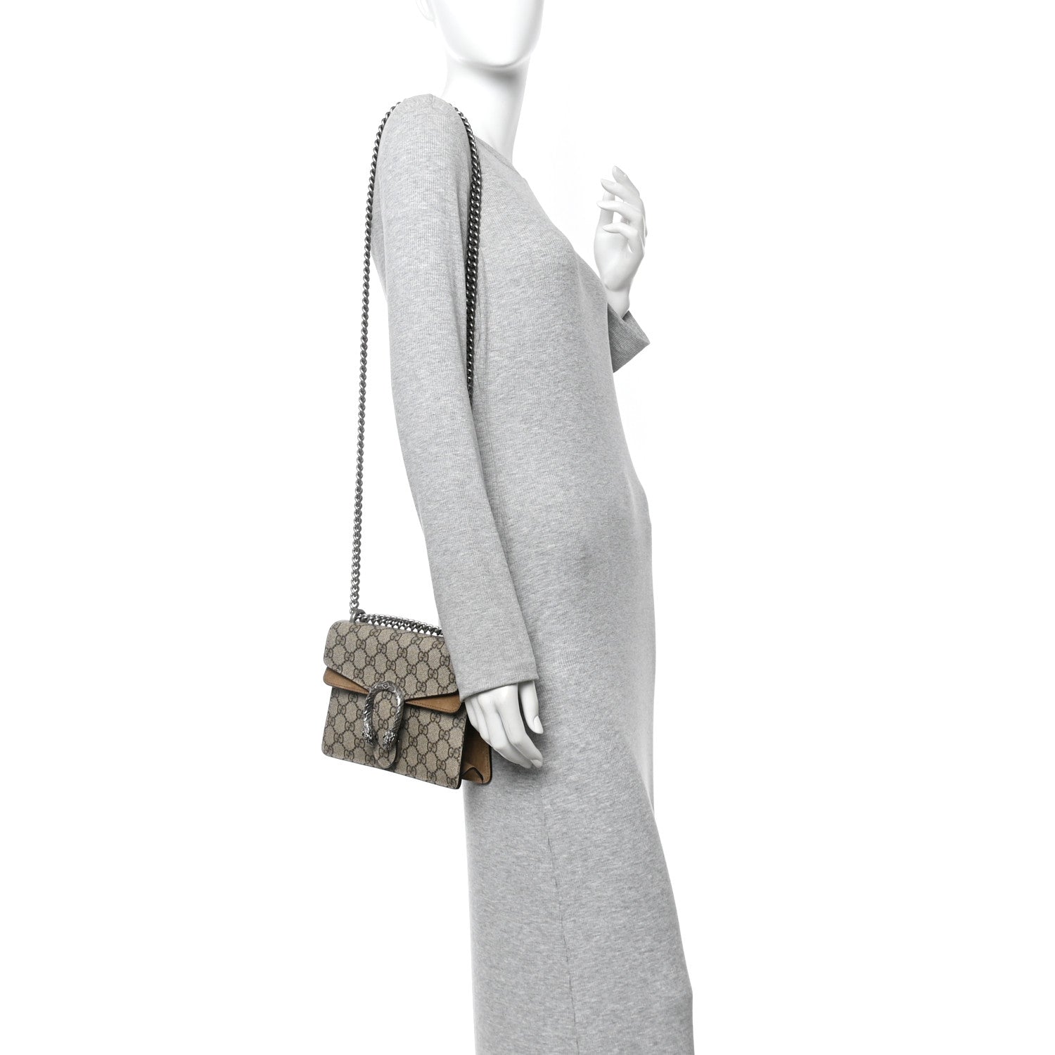 GG Supreme Monogram Mini Dionysus Shoulder Bag Taupe