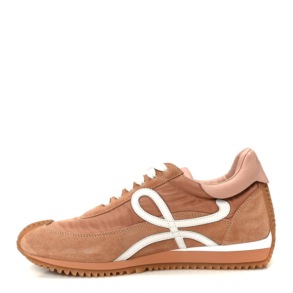 Nylon Suede Flow Runner Sneakers 40 Powder