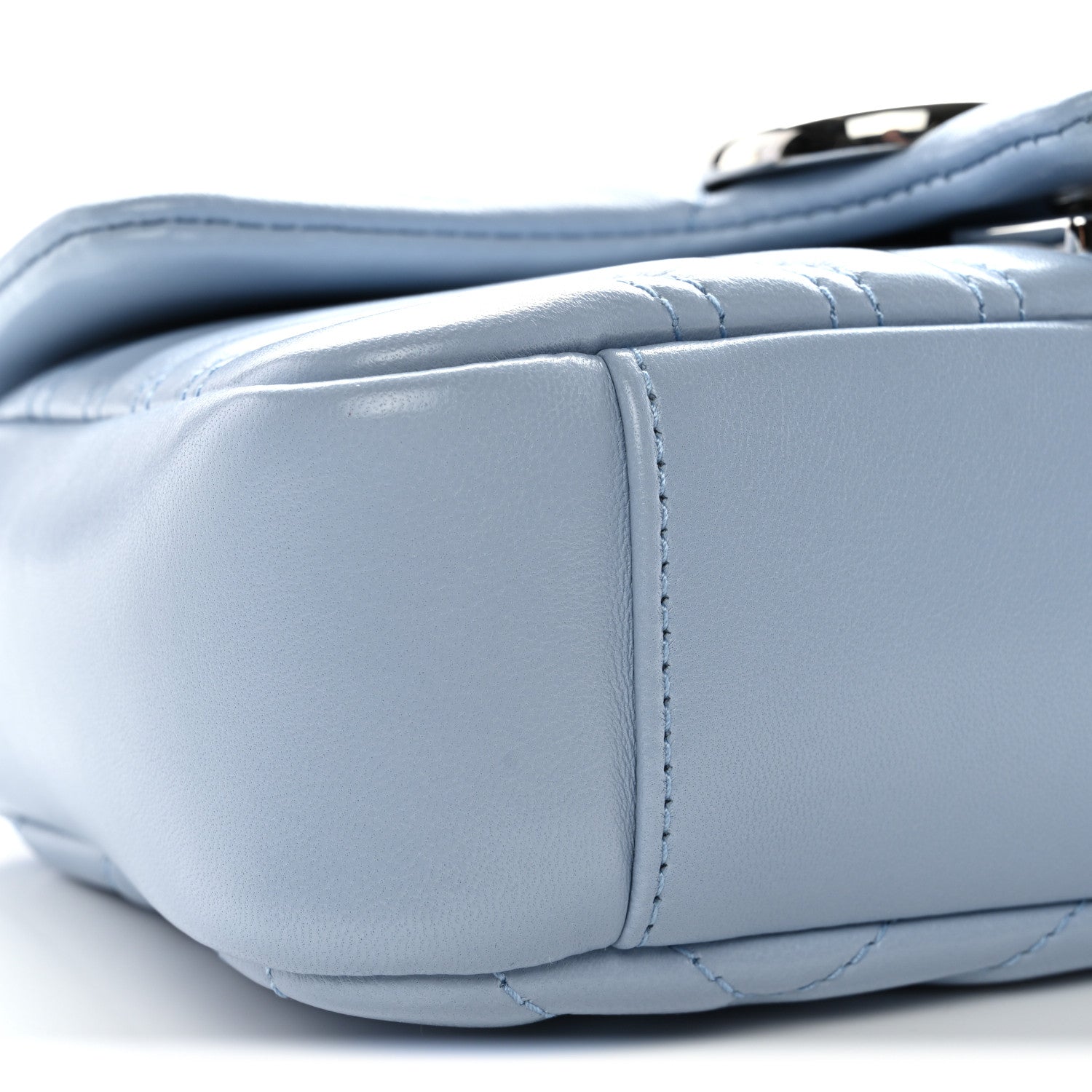 Lambskin Matelasse Small GG Marmont Shoulder Bag Porcelain Light Blue