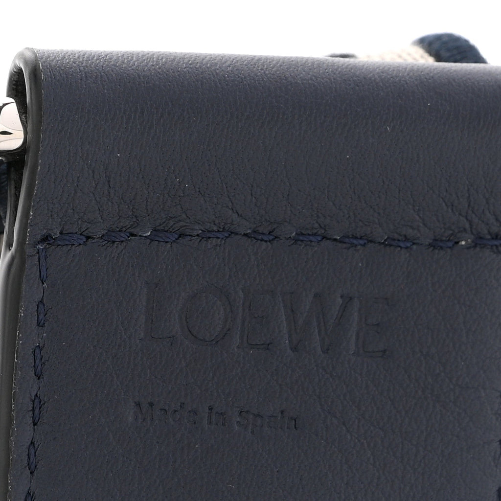 Calfskin Jacquard Anagram Strap Navy Black
