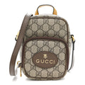 GG Supreme Monogram Mini Neo Vintage Double Zip Messenger Bag Beige New Acero Crop