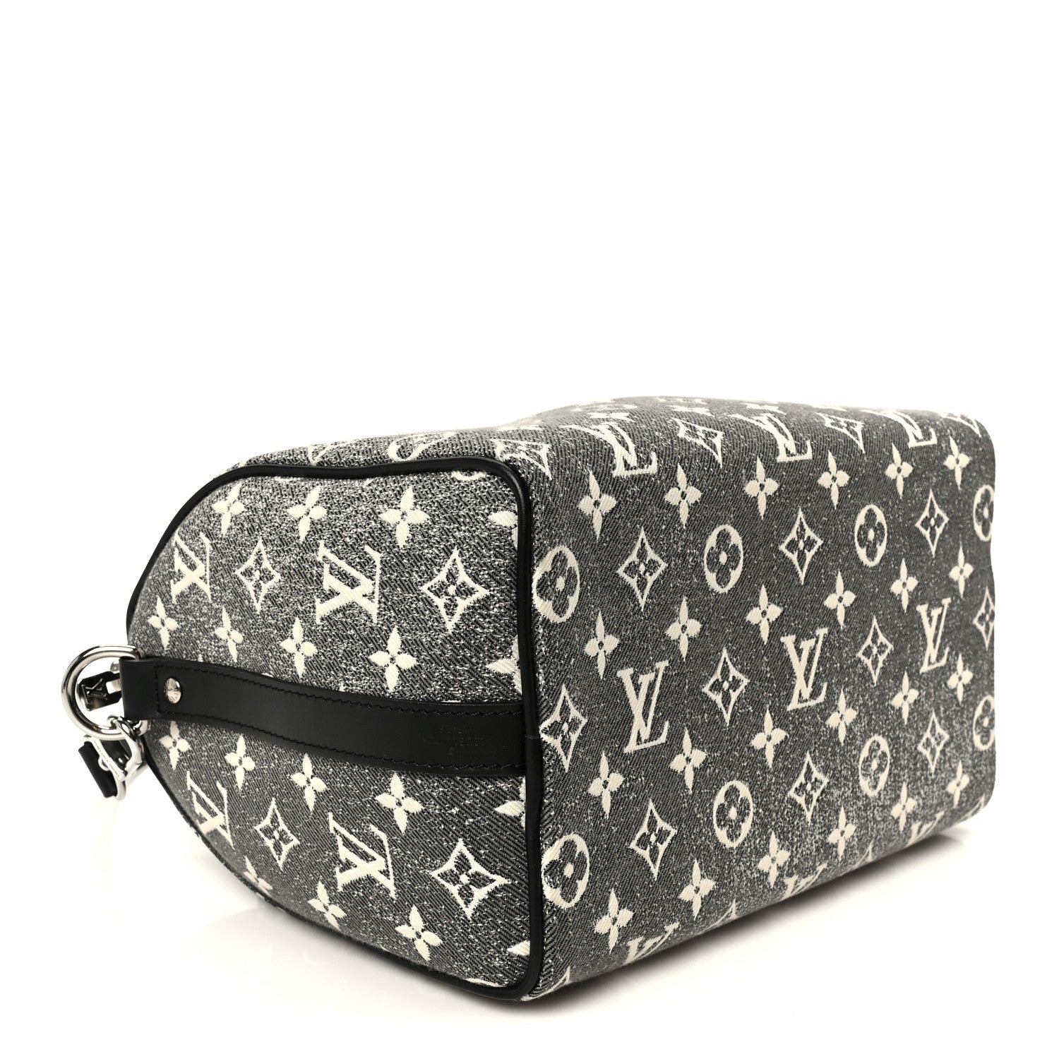 Denim Monogram Jacquard Speedy Bandouliere 25 Black