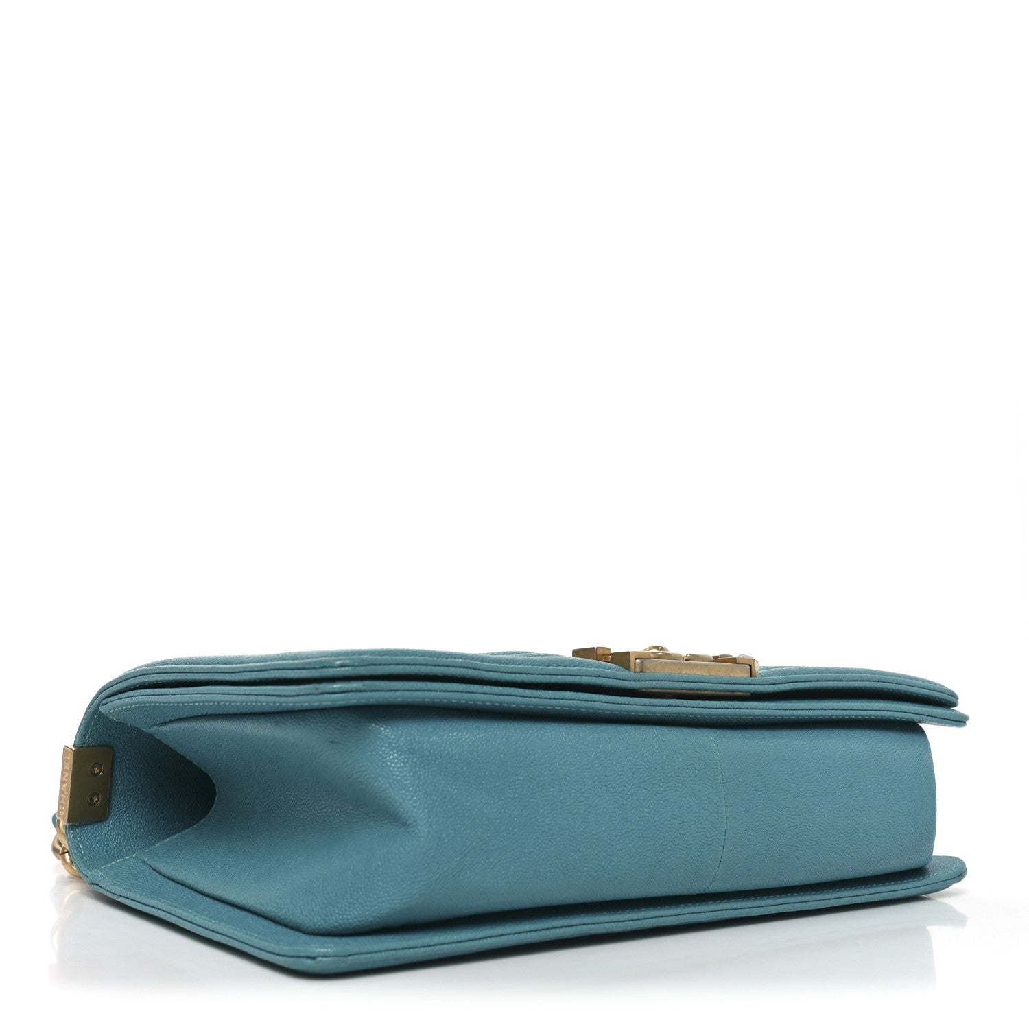 Caviar Quilted Medium Boy Flap Turquoise