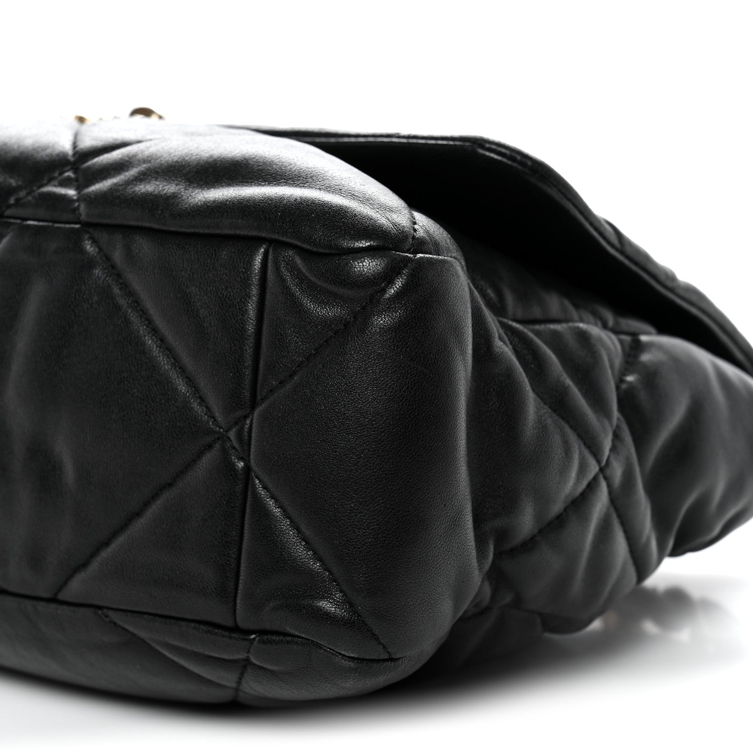Goatskin Quilted Large Chanel 19 Flap Black