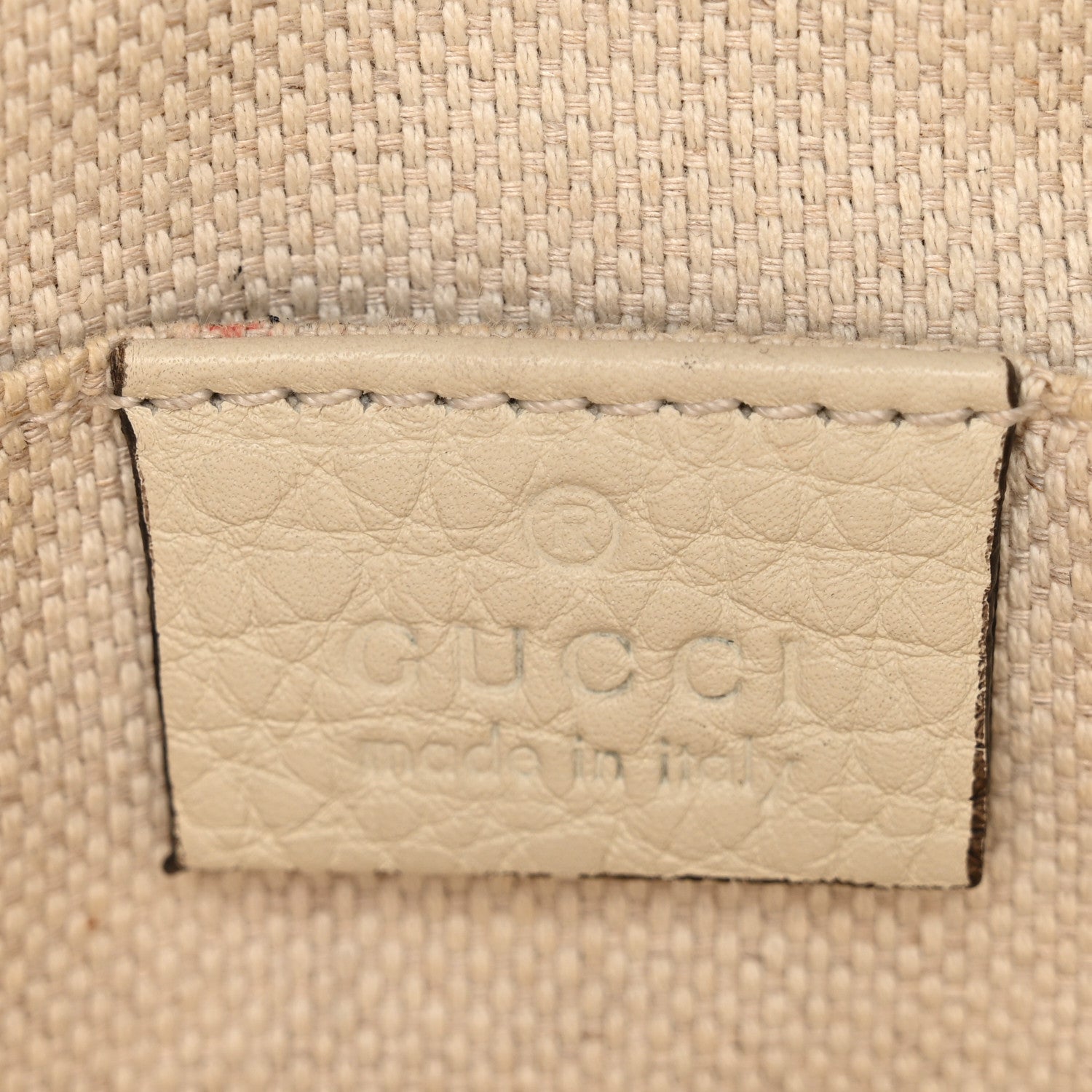Pebbled Calfskin Small Soho Disco Bag Off White