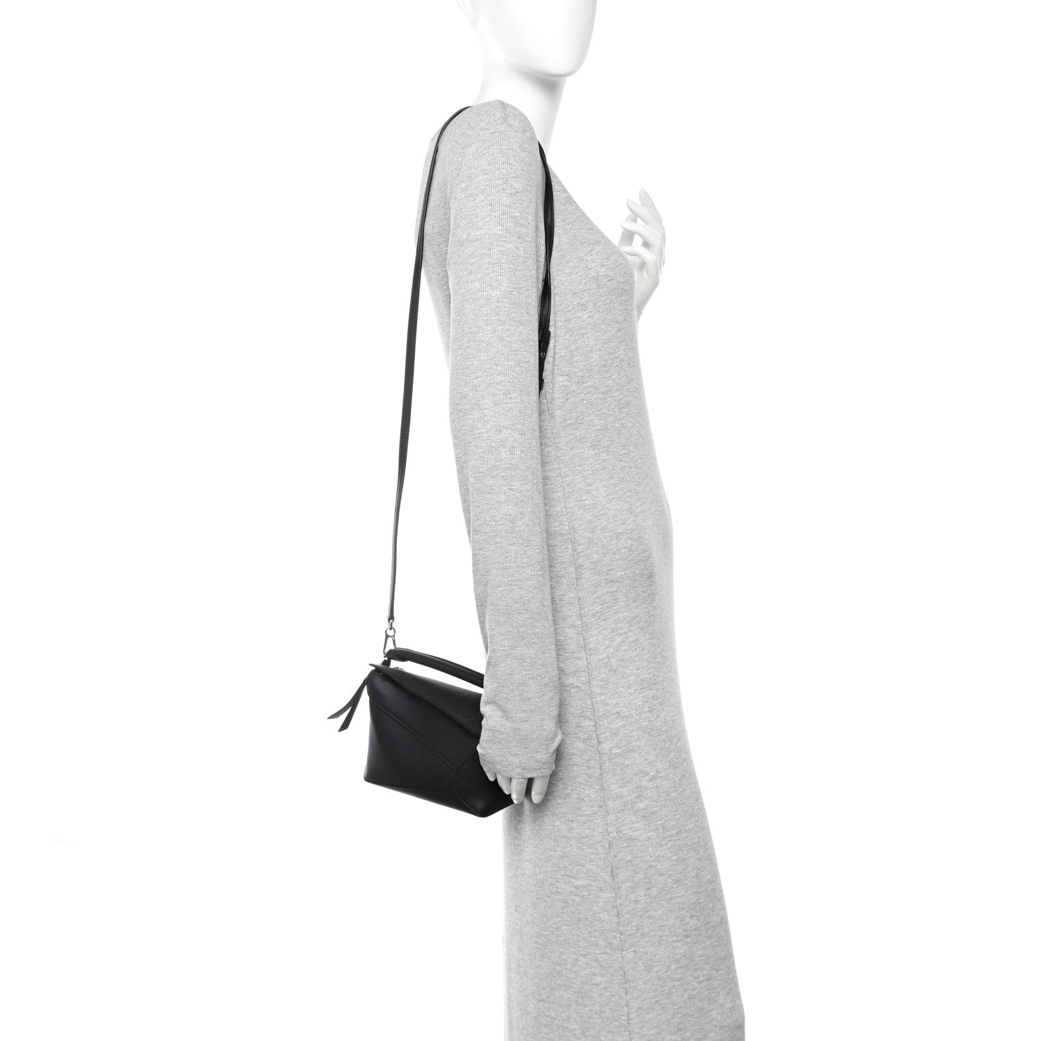 Calfskin Mini Puzzle Bag Black