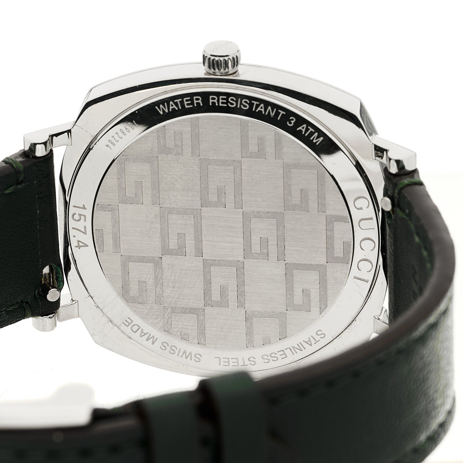 Stainless Steel Calfskin 35mm Grip Quartz Watch Green