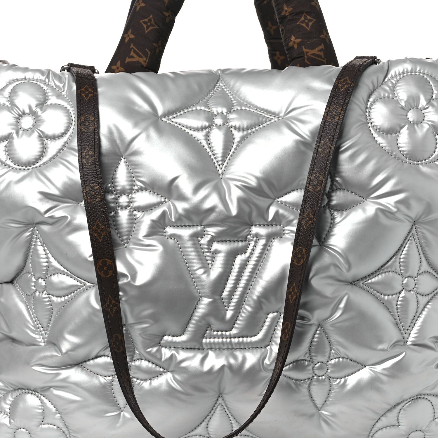 Econyl Monogram Pillow Giant Onthego GM Silver