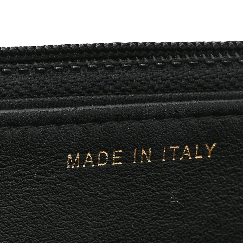 Caviar Quilted CC Filigree Wallet On Chain WOC Black