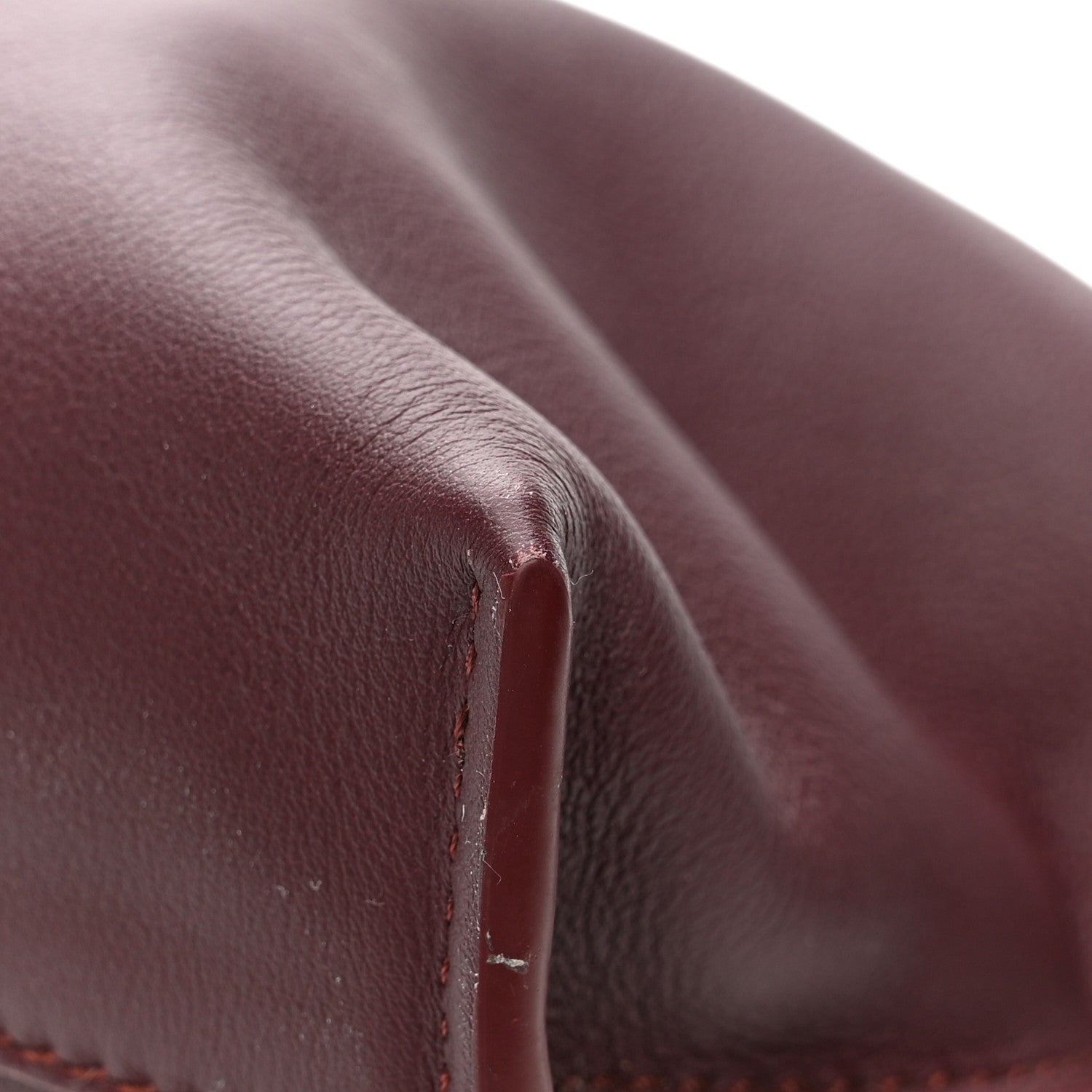 Calfskin Mini Flamenco Knot Clutch Dark Burgundy