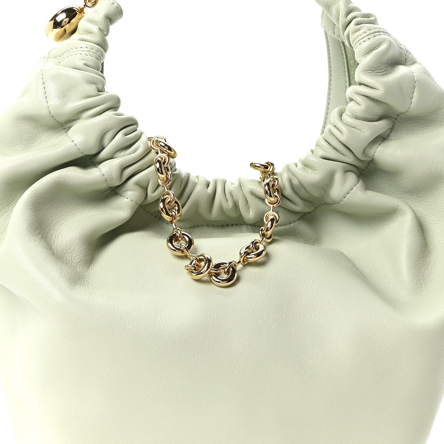 Mellow Nappa Lambskin Small Squeeze Bag Spring Jade