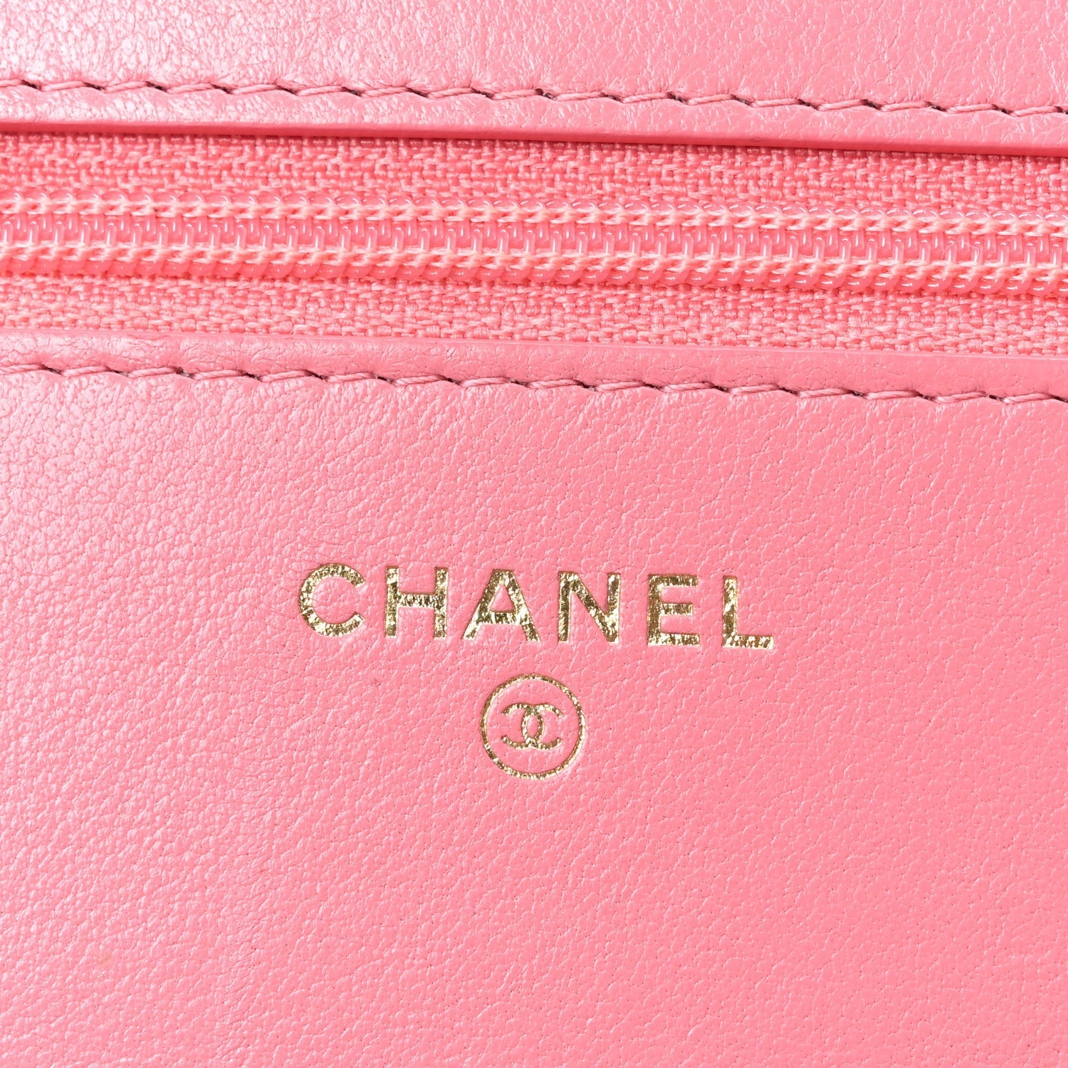 Lambskin Quilted Chanel 19 Wallet On Chain WOC Pink