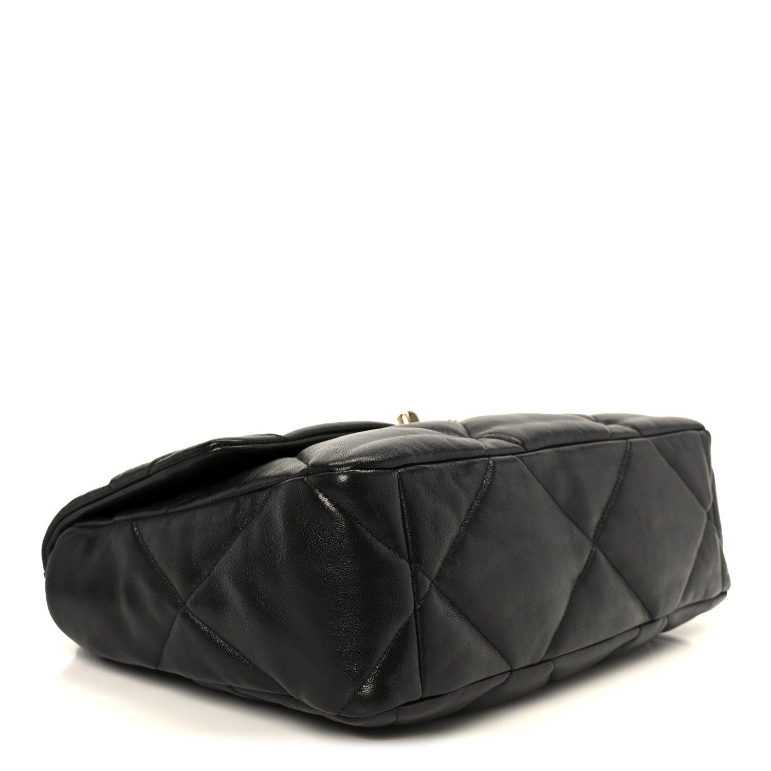 Lambskin Quilted Large Chanel 19 Flap Black