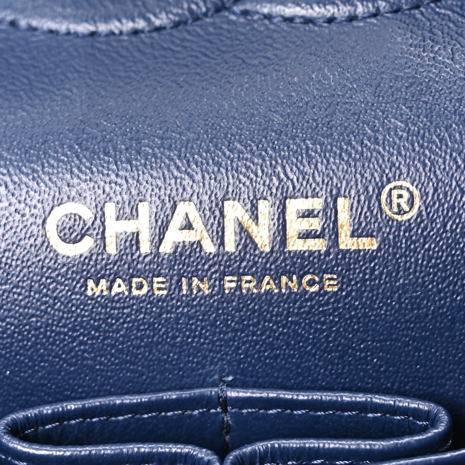 Caviar Quilted Medium Double Flap Navy