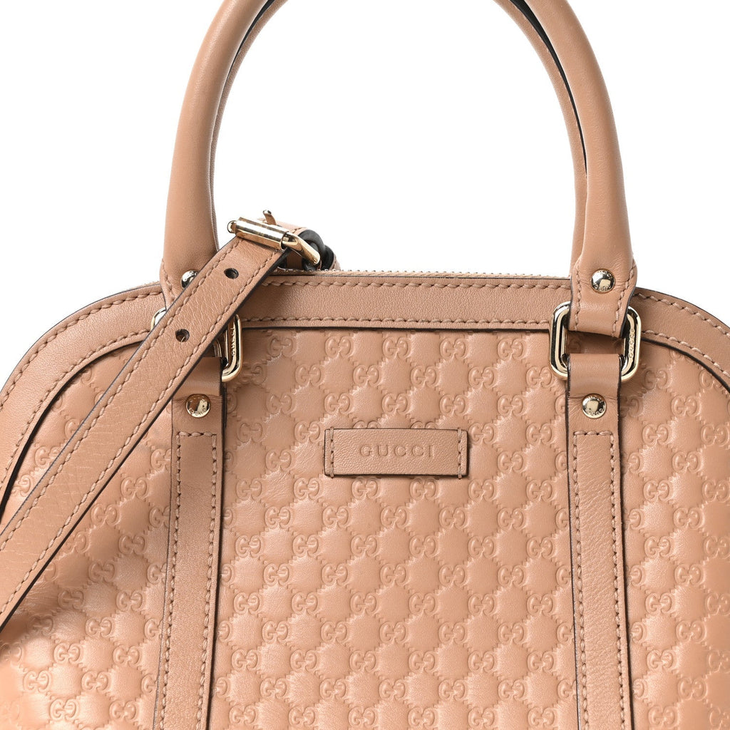 Soft Microguccissima Mini Dome Bag Camelia