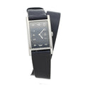 Stainless Steel Calfskin 22mm East West Quartz Watch Blue