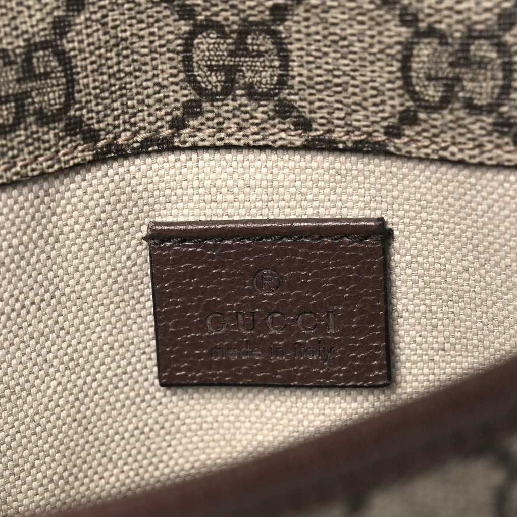 GG Supreme Monogram Neo Vintage Web Belt Bag Brown