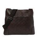 Guccissima Flat Messenger Bag Brown Dark Brown