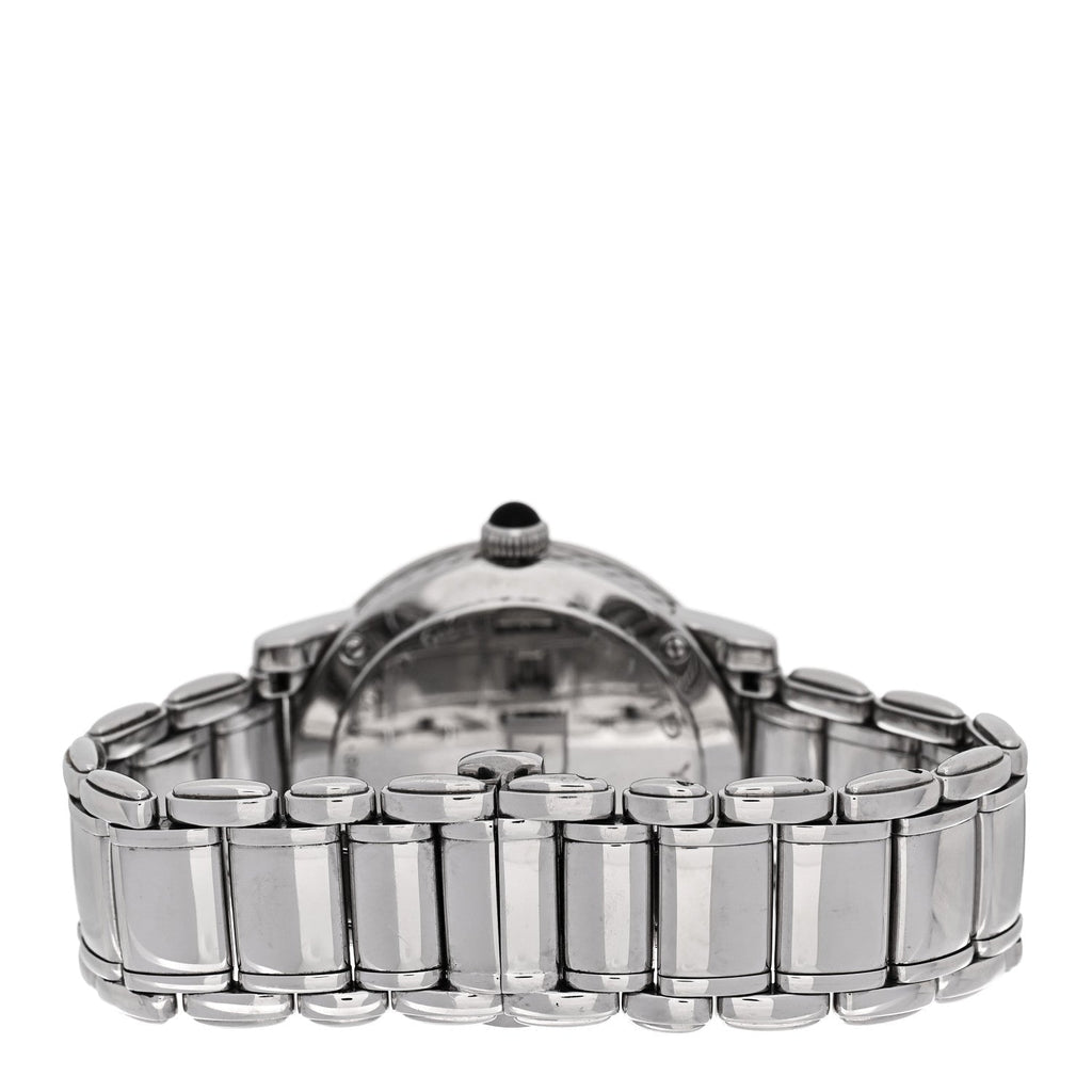 Stainless Steel Diamond 38mm Classic Quartz Watch Black