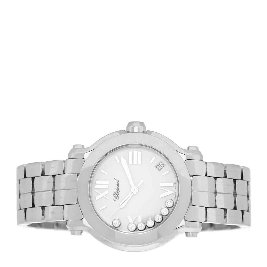 Stainless Steel 7 Diamond 36mm Happy Sport Quartz Watch