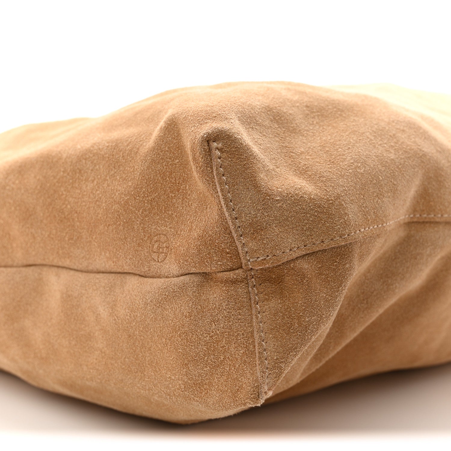 Suede Bindle Bag Warm Beige