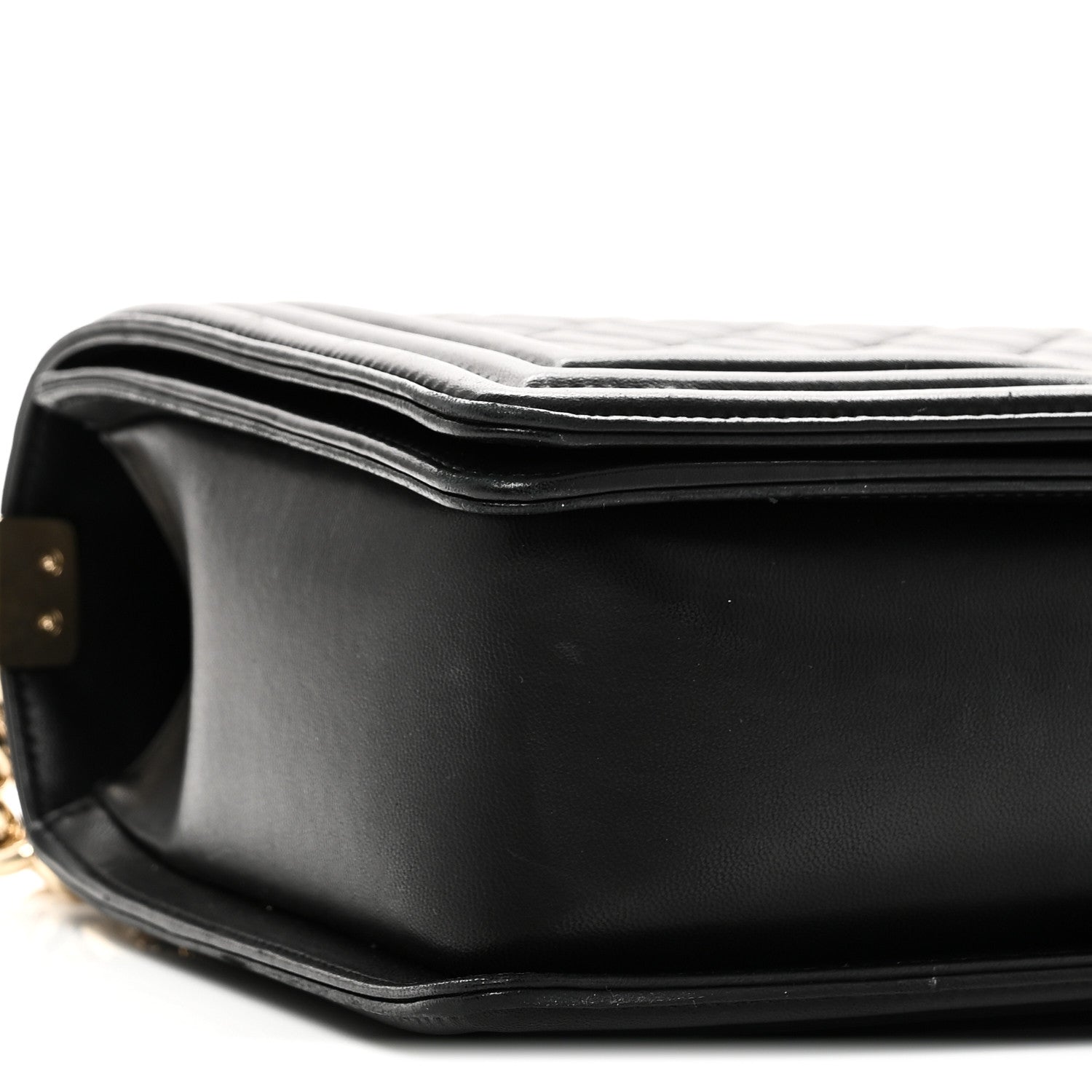 Lambskin Quilted New Medium Boy Flap Black