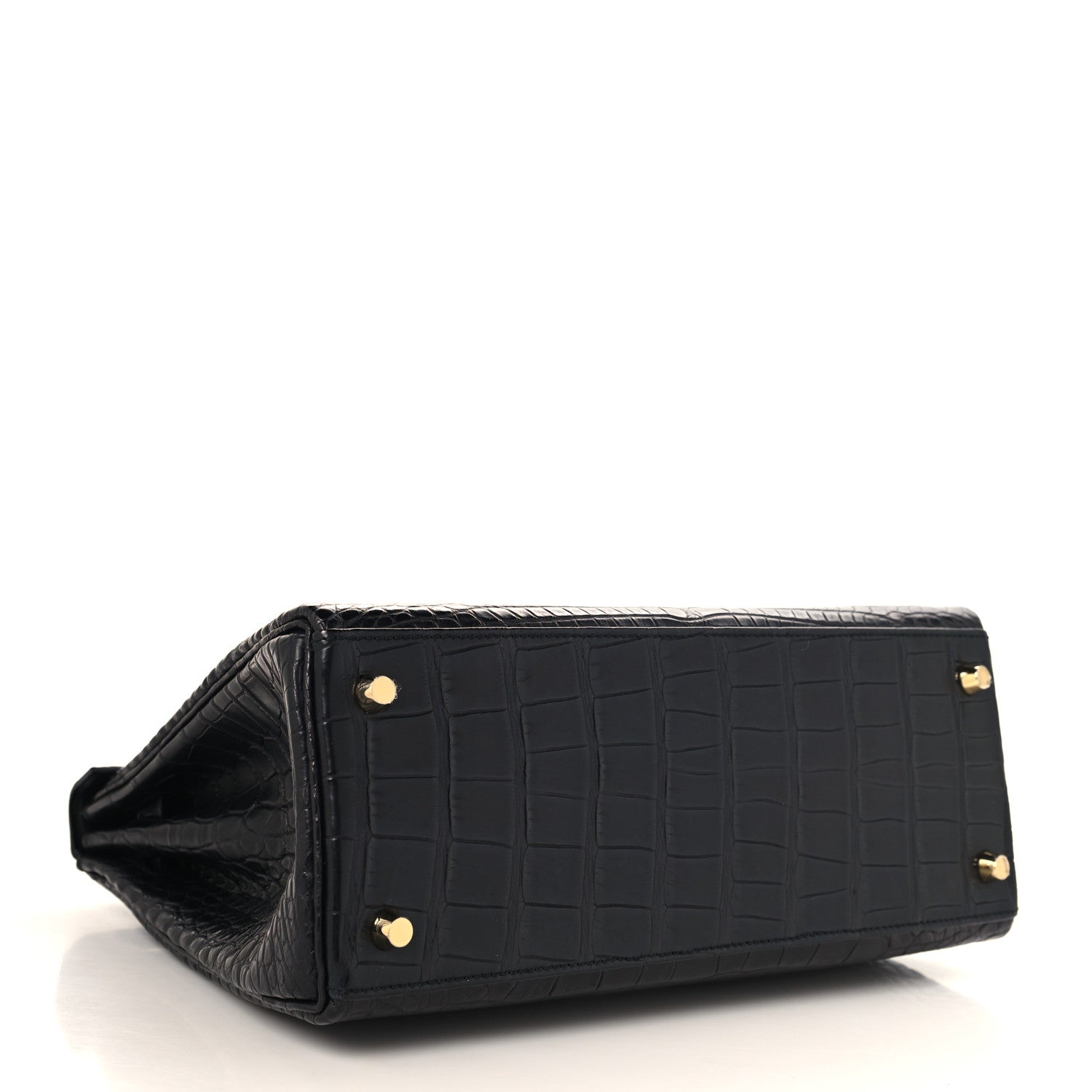 Matte Alligator Kelly Retourne 28 Black