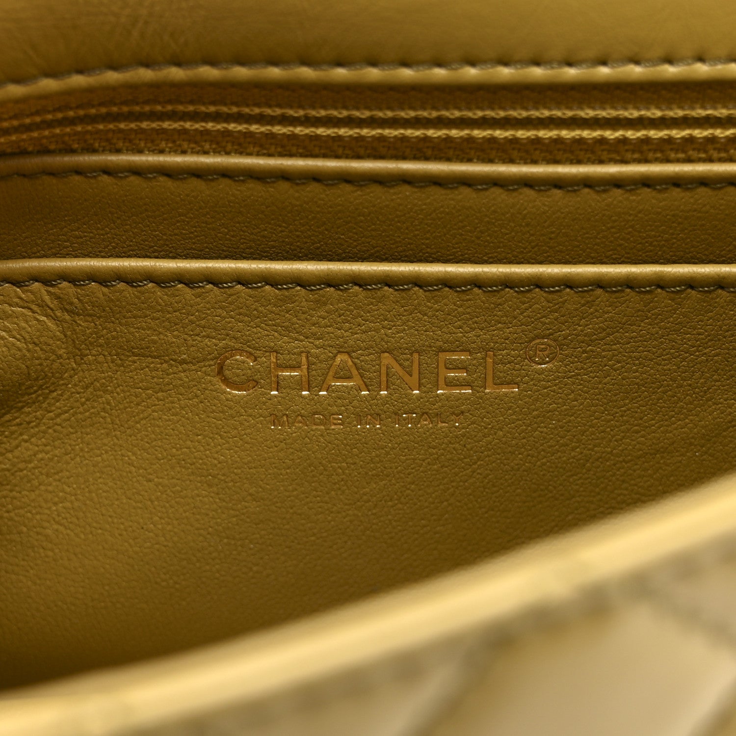 Aged Calfskin Quilted 2.55 Reissue 224 Flap  Khaki