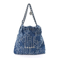 Denim Patchwork Logo Chanel 22 Blue