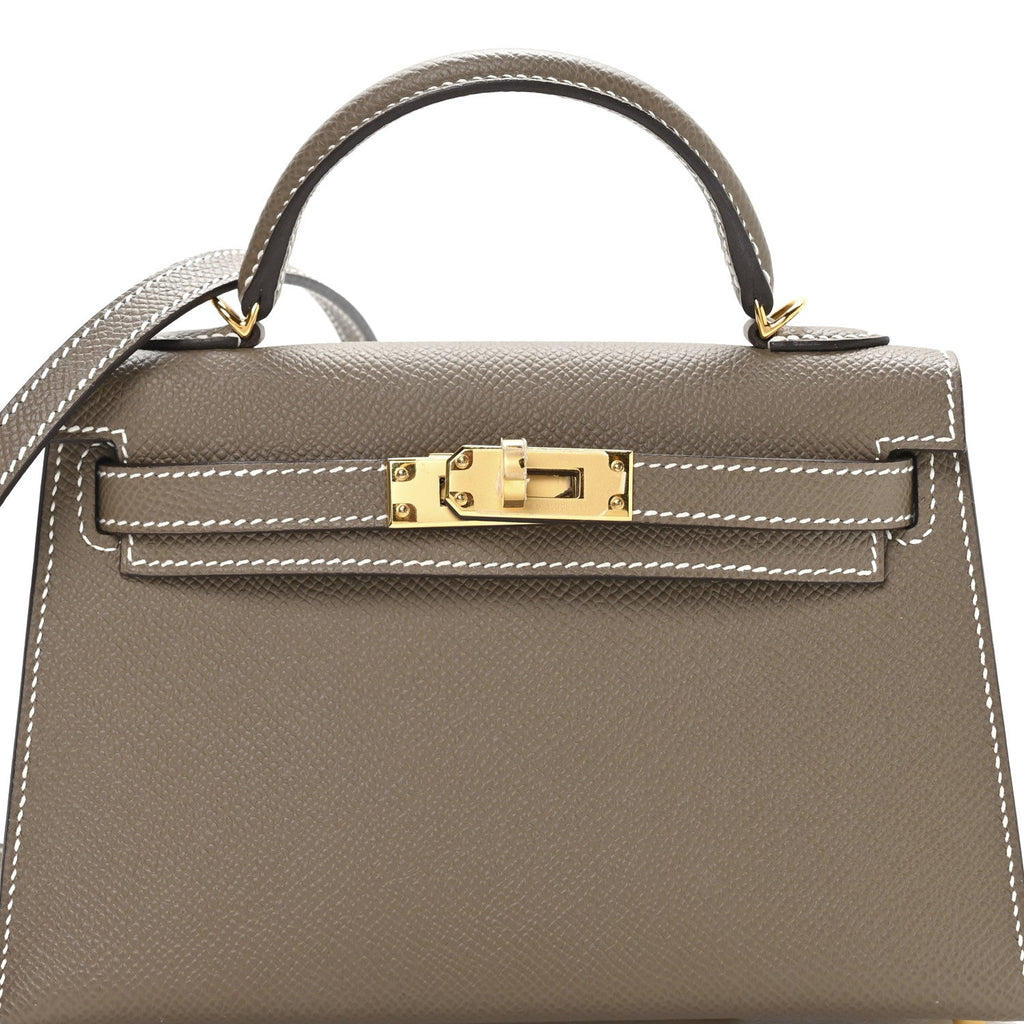 Epsom Mini Kelly Sellier 20 Etoupe
