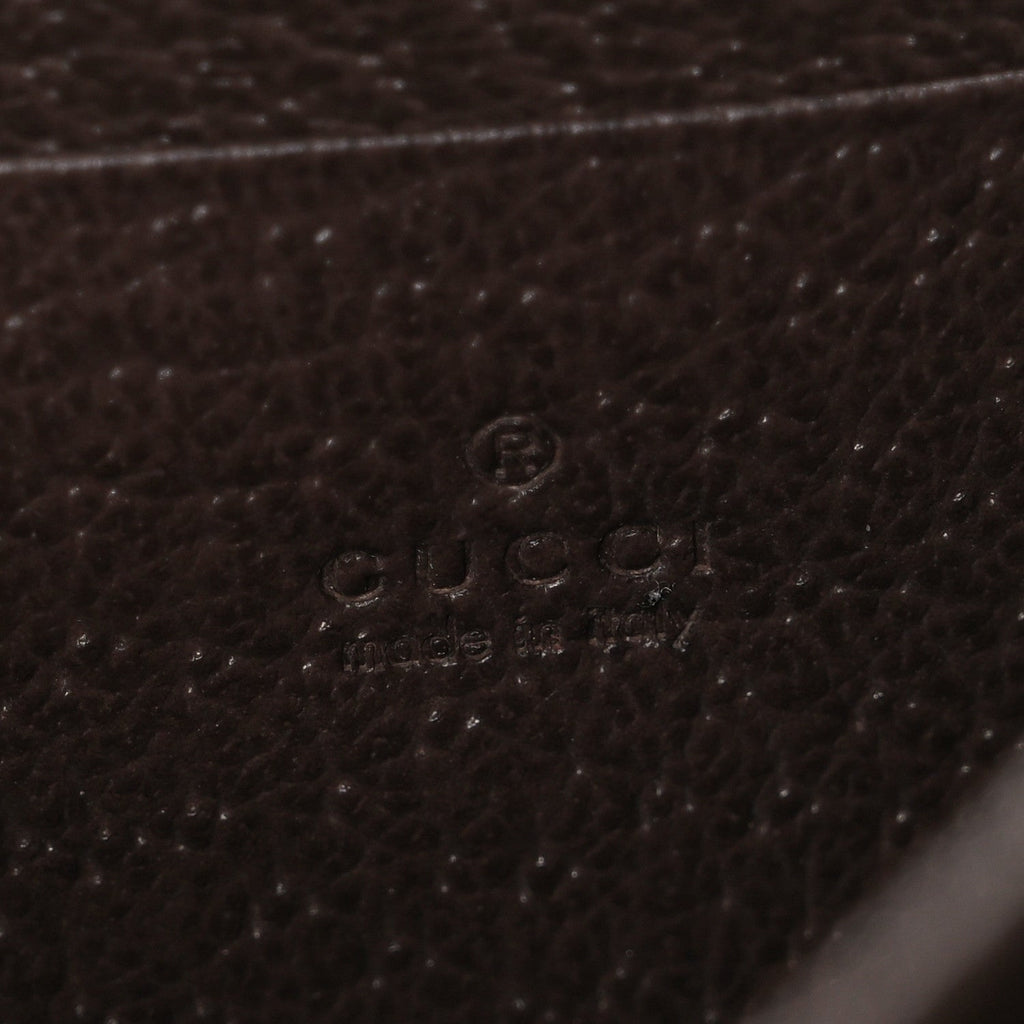 Monogram Jumbo GG Textured Dollar Calfskin Mini Dionysus Chain Wallet Camel Ebony New Acero