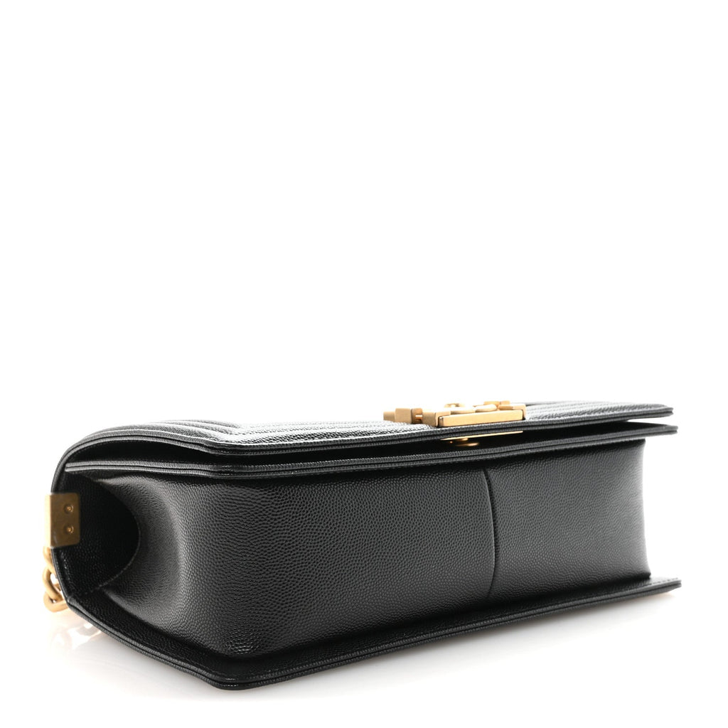 Caviar Quilted Medium Boy Flap Black