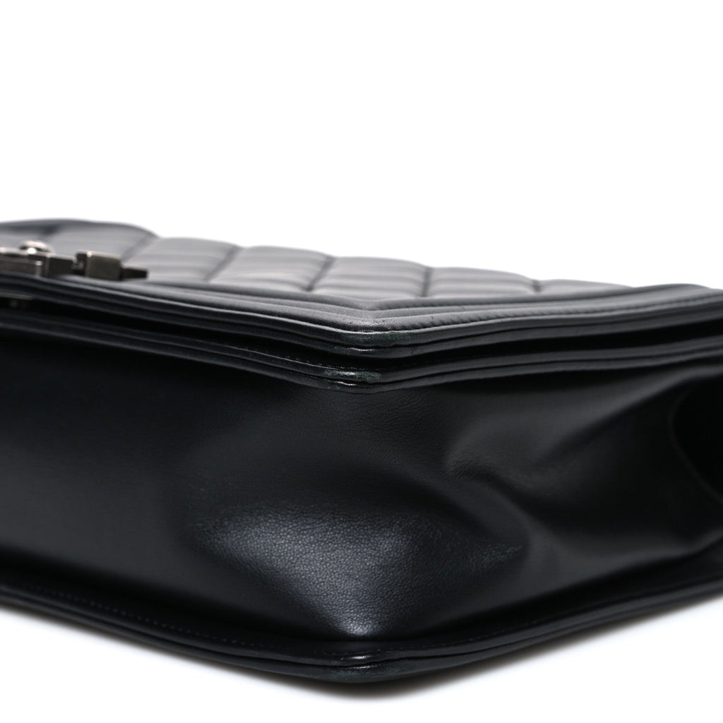 Lambskin Quilted New Medium Boy Flap Black