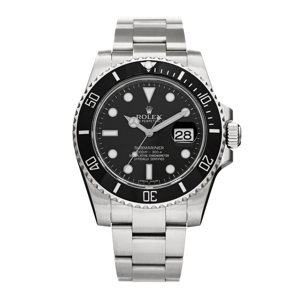 Stainless Steel 40mm Oyster Perpetual Submariner Date Watch Black 116610LN