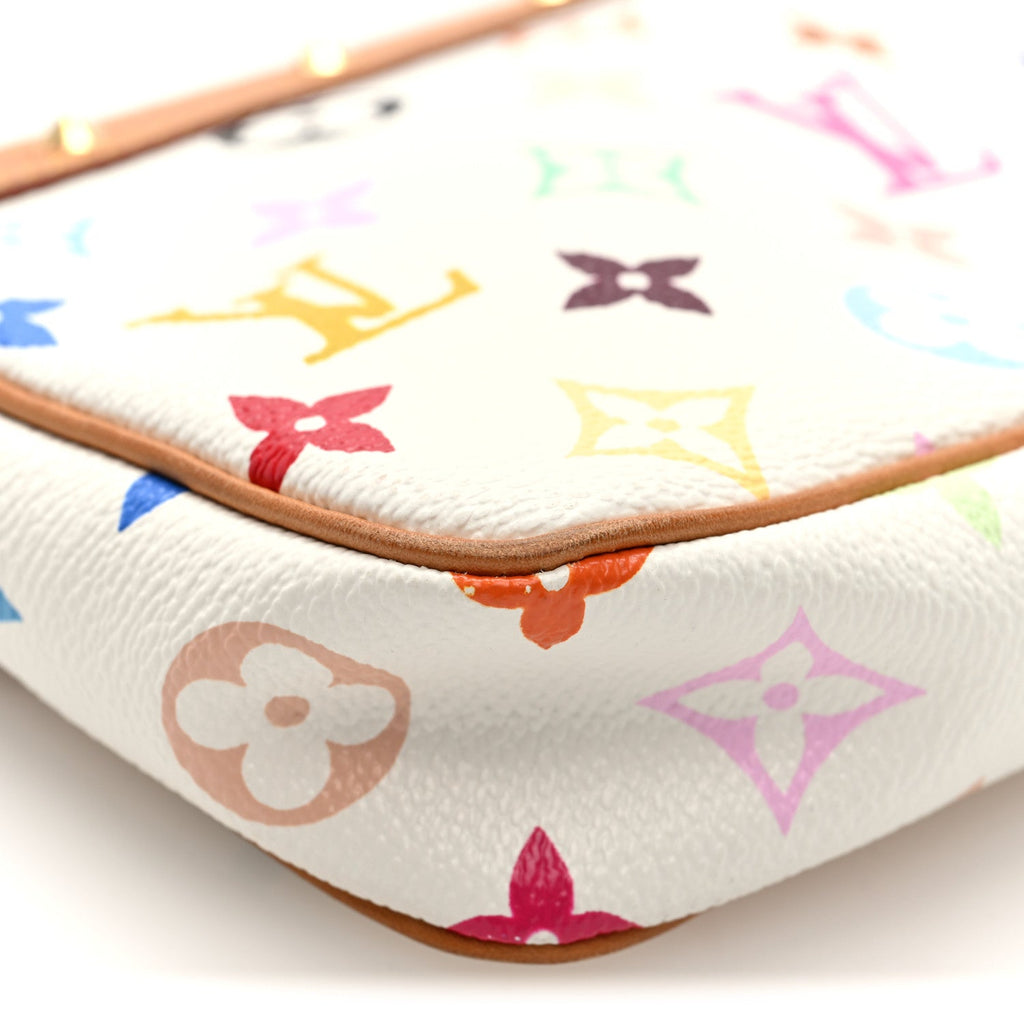 Monogram Multicolor Pochette Accessories White