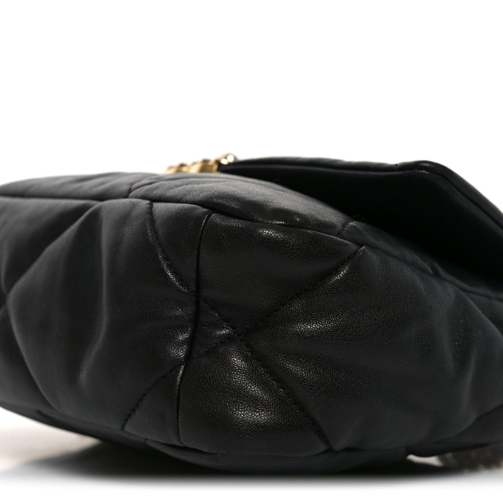 Lambskin Quilted Medium Chanel 19 Flap Black