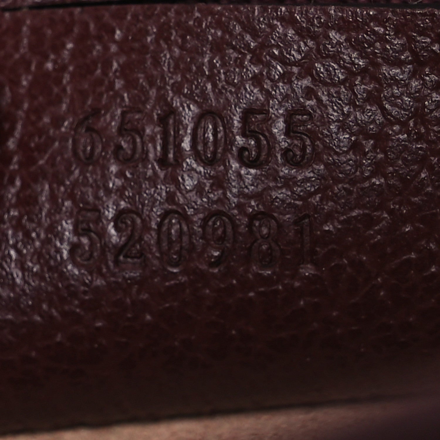 GG Supreme Monogram Textured Dollar Calfskin Web Small Ophidia Padlock Top Handle Bag Bordeaux