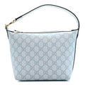 GG Supreme Monogram Textured Calfskin Web Super Mini Ophidia Shoulder Bag Dusty Blue