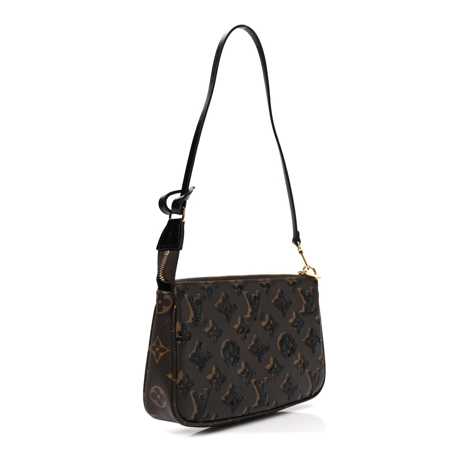 Monogram Sequins Pochette Accessories Black