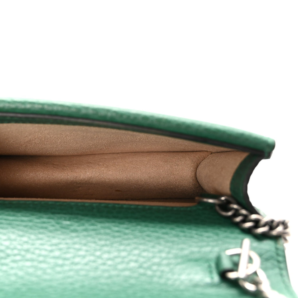 Dollar Calfskin Crystal Super Mini Dionysus Shoulder Bag Emerald