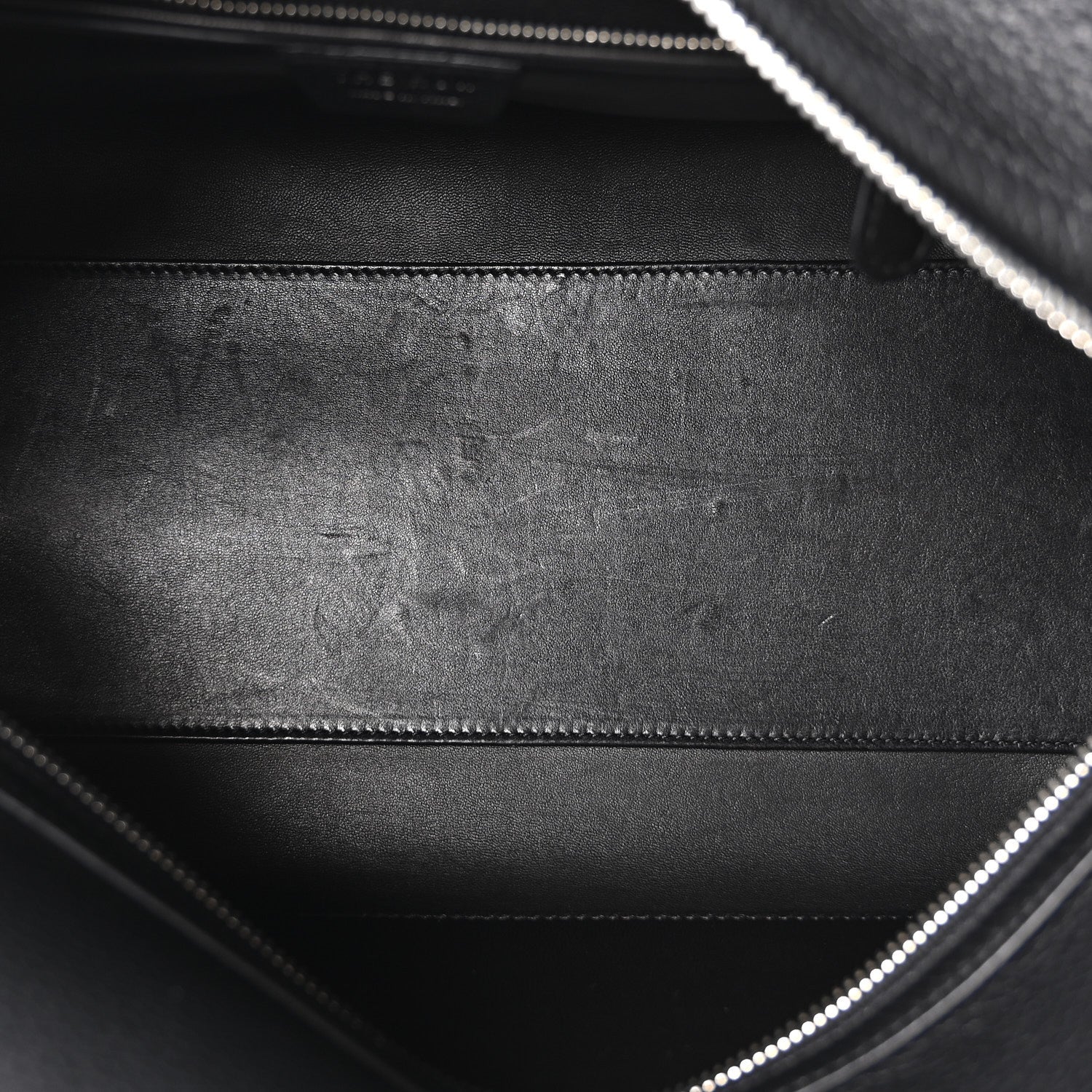 Grained Calfskin East West Bowling Bag Black